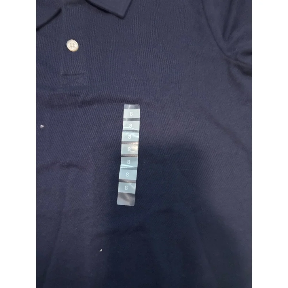 123 OshKosh Bgosh Boys Navy Blue Short Sleeve Polo Shirt Size 8 School Uniform
